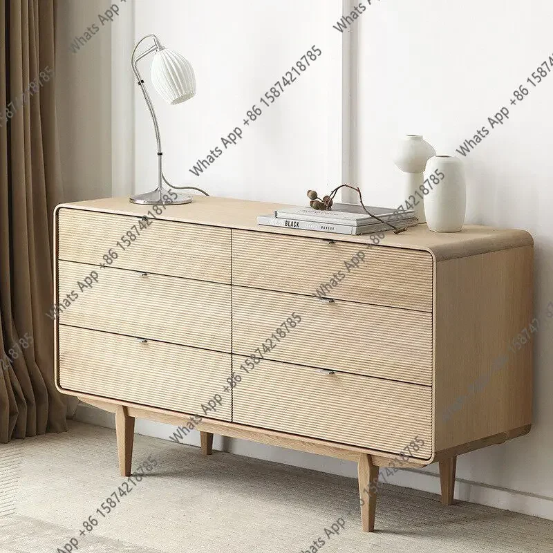 Armoire à 6 tiroirs en bois massif de style rétro médiéval XX Nordic Expression, noire