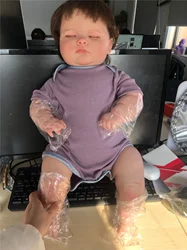 60CM Bebe Reborn Dolls Sleeping Reborn Baby Doll Hand Paint Doll3D Skin  with Genesis Paint High Quality Muñecas Reborn Juguetes