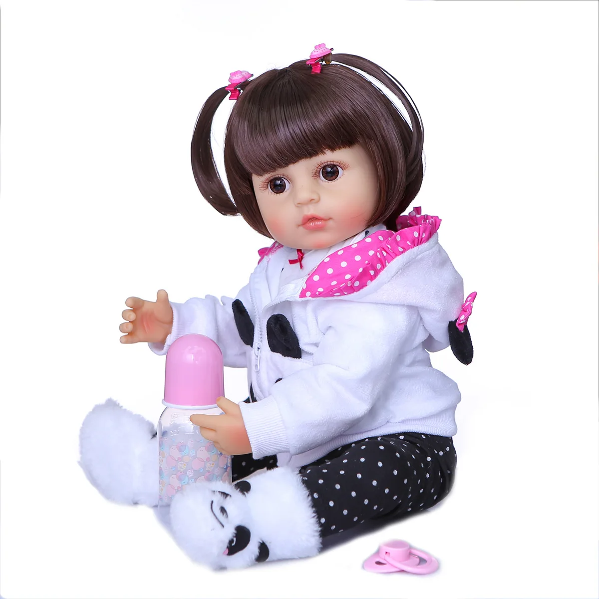 22 inch/55cm Reborn Baby Doll Silicone Body Realistic Baby Doll Birthday Gift Washable Toy Newborn Baby Dolls For Kid's Gift