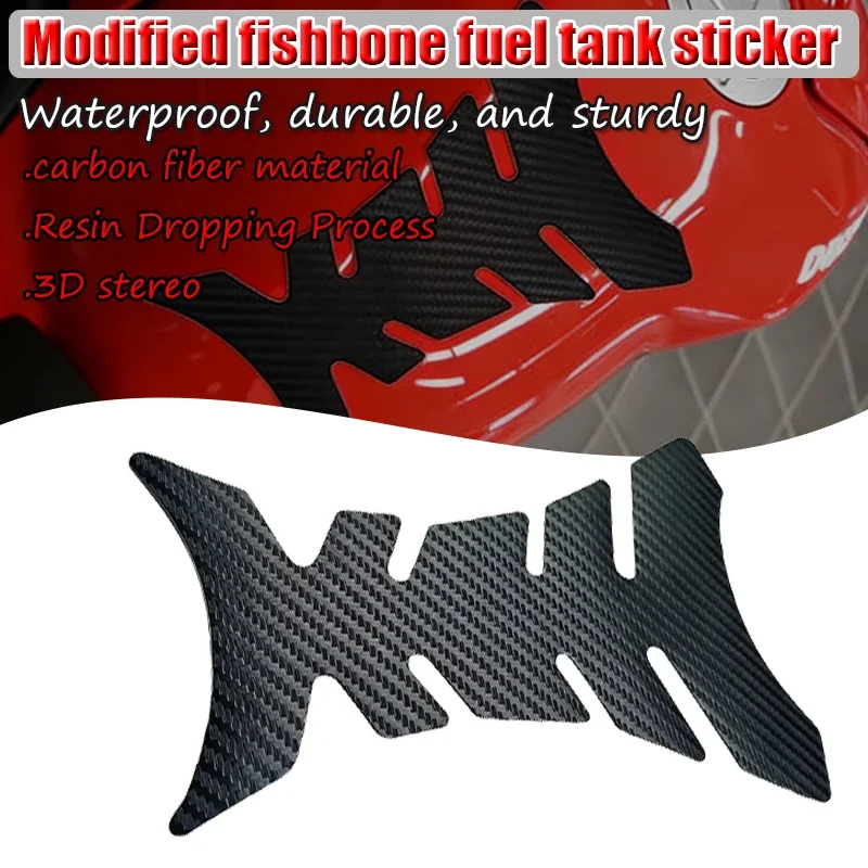 

Motorbike Fishbone Fuel Tank Sticker Three-dimensional Car Sticker Creative Car Scratch Sticker Car Creative Body Sticker