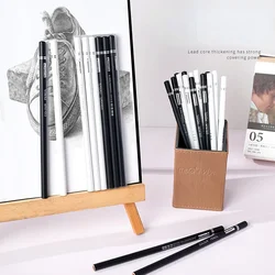 1/6 Pcs White Sketching Colored Pencil Black Sketch Pencils Set Artist Drawing Pencils Set Art Painting Supplies