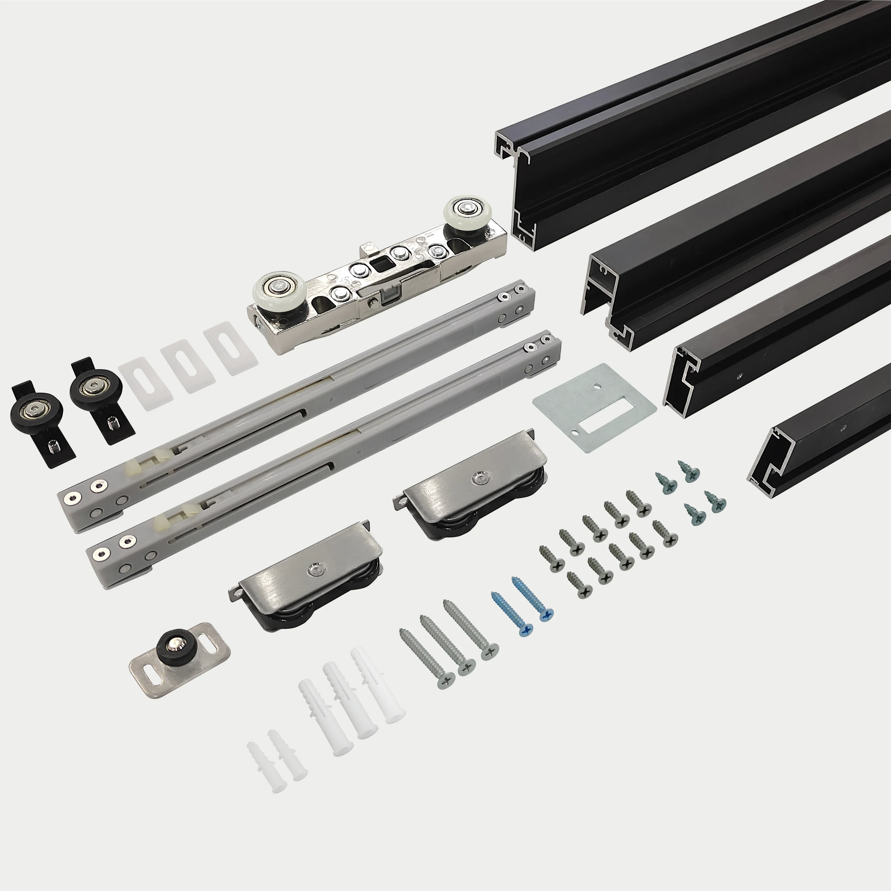 Concealed Sliding Door Magic System Barn Ghost Hardware Accessories Soft Closing Interior Wall Mount Hidden Track Rolling Kit