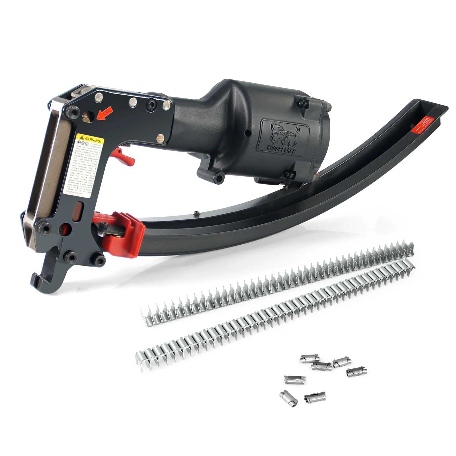 Woodpecker SM66T Pneumatic Clinch Clip Clipper, Vertex Fastening Clipper Gun for Spring Mattress, Car Seat