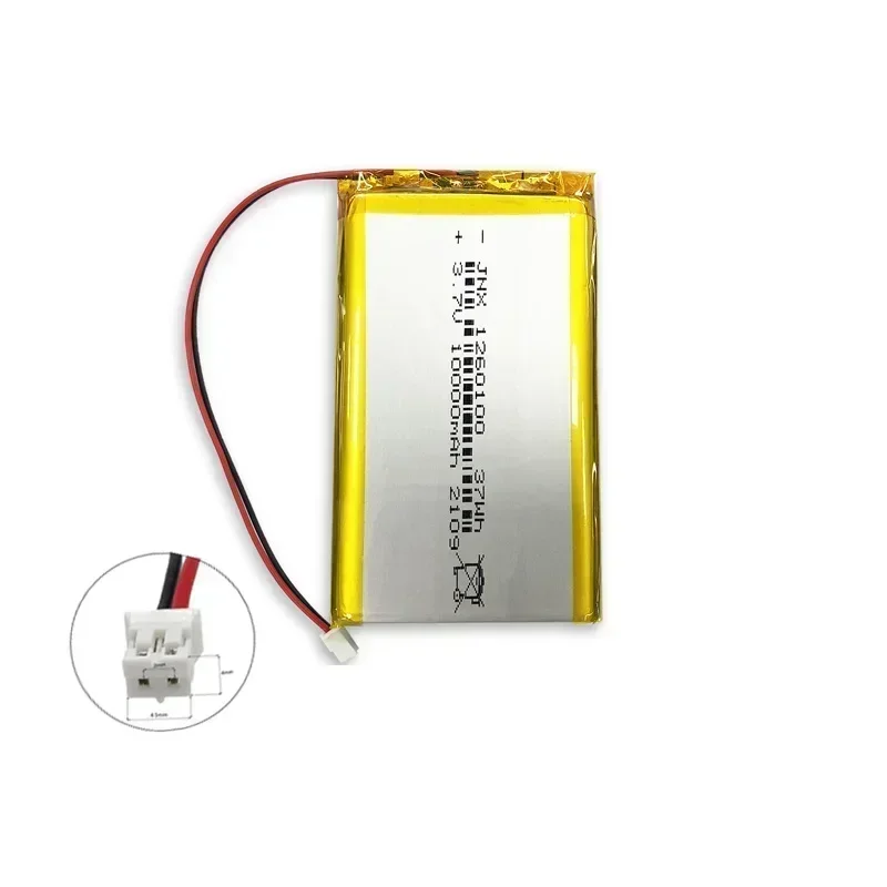 3.7V 10000mAh 1260100 Real Capacity Lithium Polymer Battery Large Capacity for Mobile Power Supply Bluetooth Speaker Tablet PC