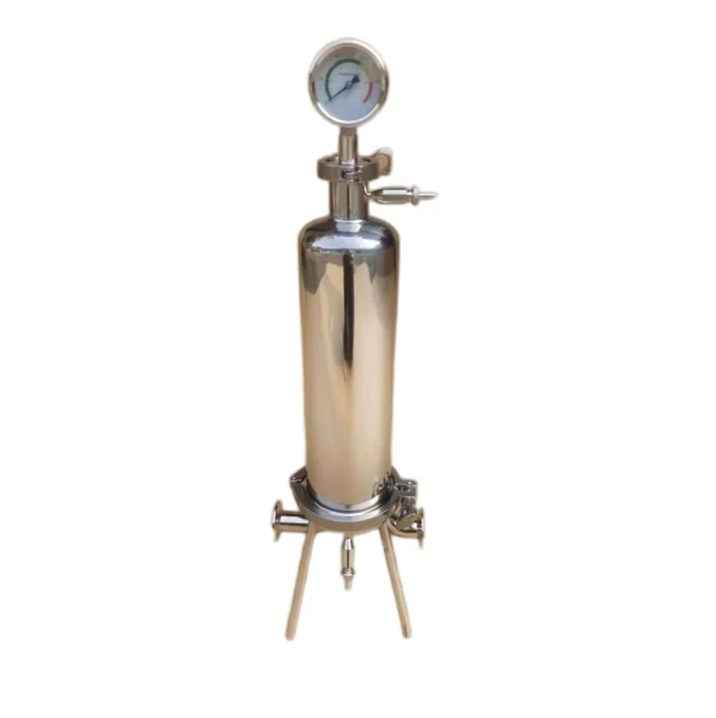 New High Filtration Effective 10inch Stainless Steel Cartridge Filter Housing for Industrial Use Mineral Water Liquids Beverage view 3