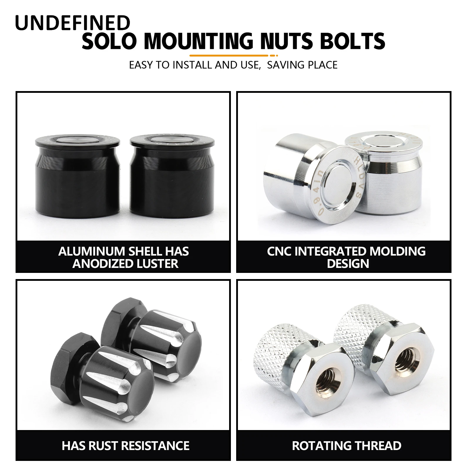 2PCS Seat Bolt Screw Mount Nut 1/4-20 Thread for Harley Touring Sportster Dyna Softail Road King Street Glide Wide Glide 96-2023