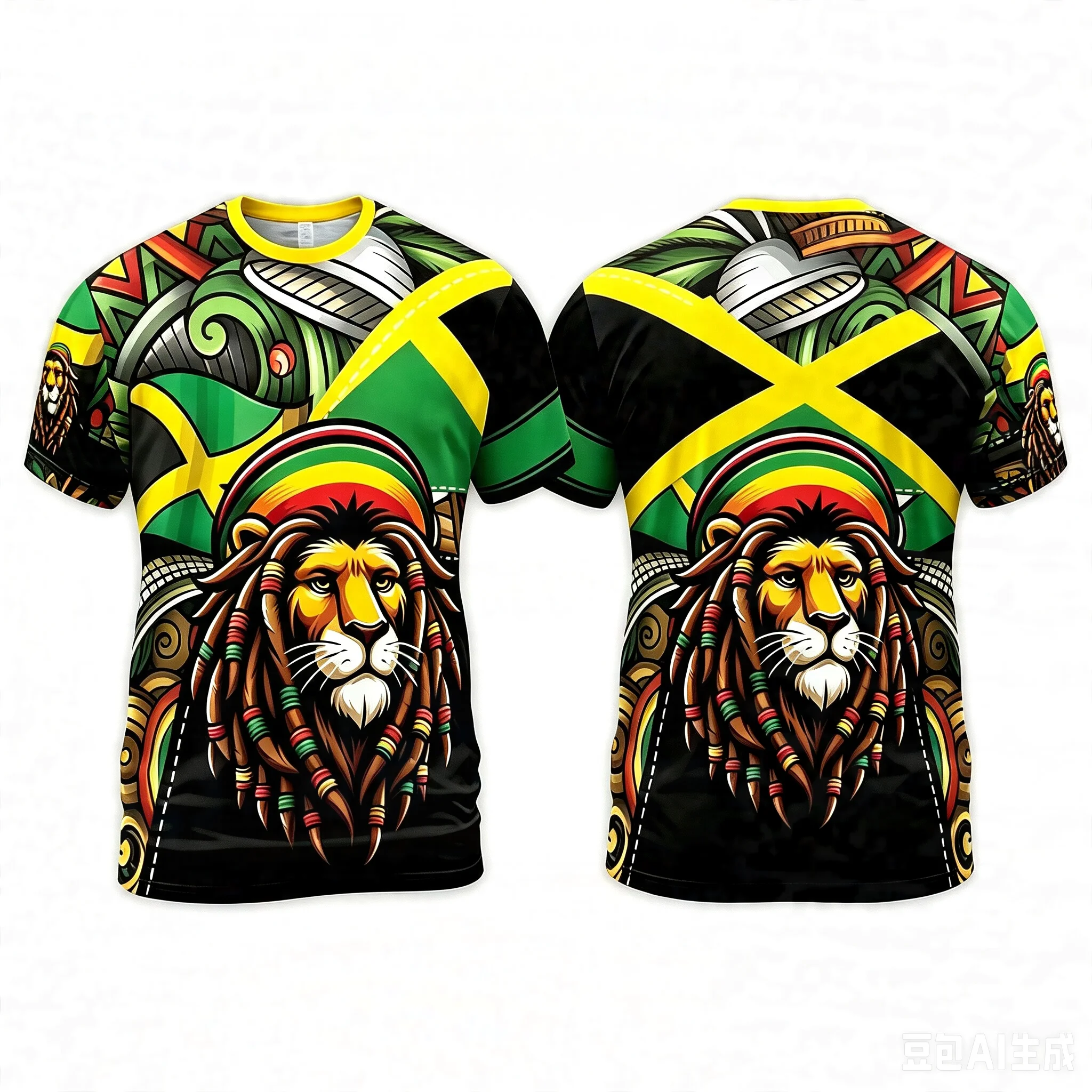 Jamaican fans' jerseys, summer sports men's breathable and quick-drying T-shirt, children's clothing, Y2K style women's T-shirt