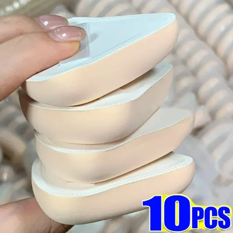 1-10pcs Round Square Triangle Shape Makeup Sponge Puff Dry Wet Dual-use Soft Cotton Candy Air Cushion Foundation Powder Puff