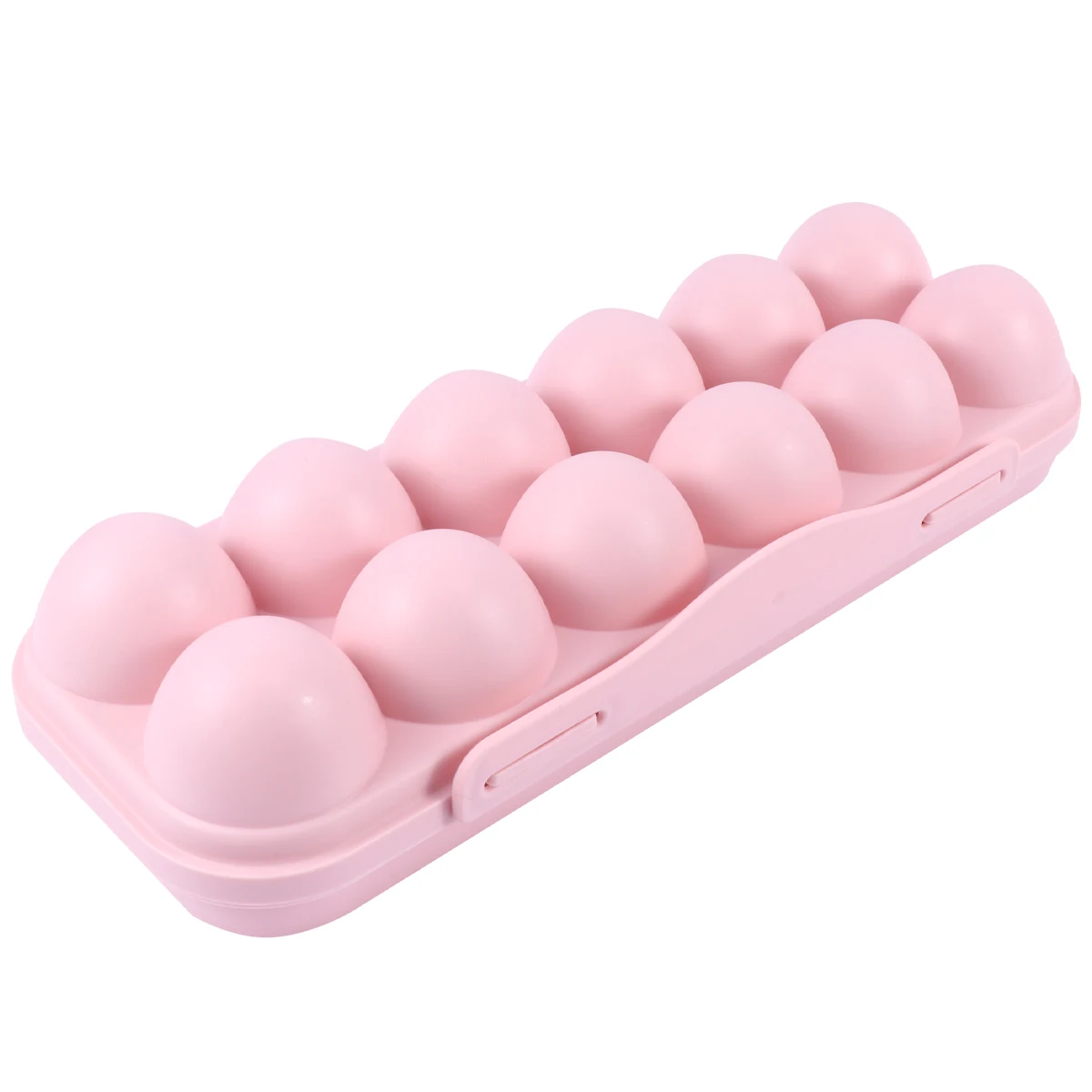 

Egg Storage Box Kitchen Tray Organizer Holder for Fridge Pink Single Layer PP Durable Stackable Save Space Refrigerator