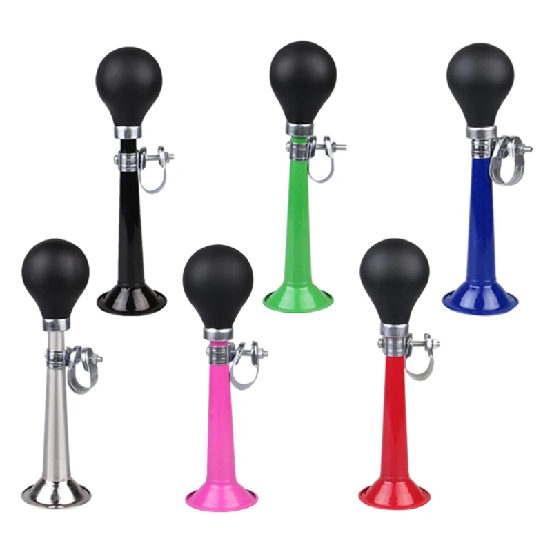 Bike Bugle Horn Metal Air Horn Retro Metal Squeeze Bulb Clown Horn For Bike Bicycles Handle Bar and Golf Cart 6-Color