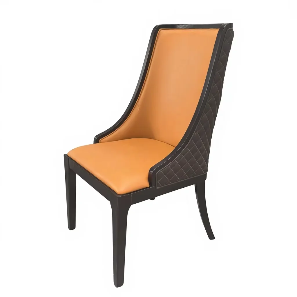 

#Nordic Modern Luxury Orange Black Soft Living Dinning Room Apartment Villa Arm Chair Upholstered Fabric Tufted Velvet Leather