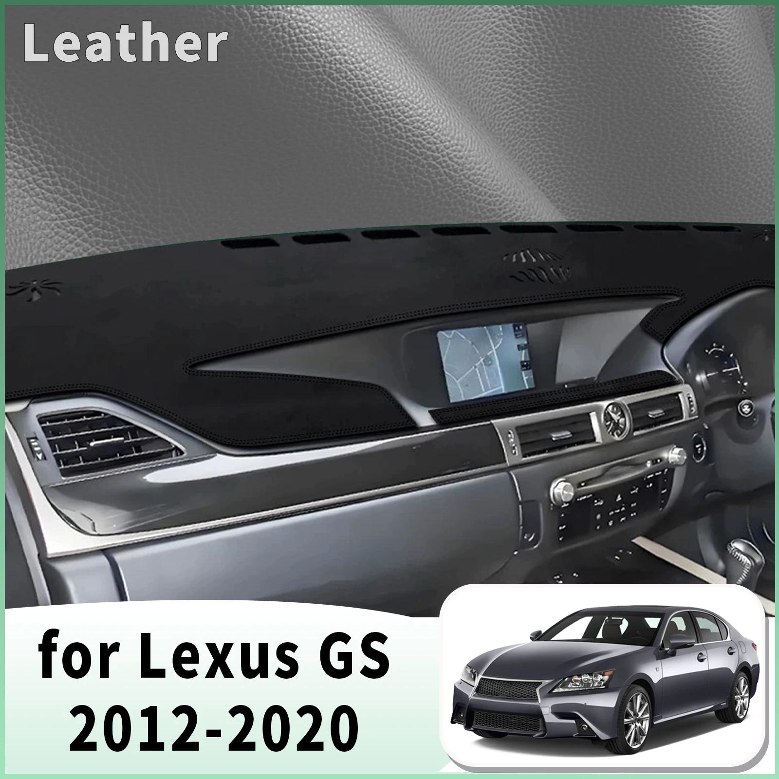 for Lexus GS GS250 GS350 GS300h GS400h GS450h L10 2012-2020 Dash Mat Dashboard Cover Dashmat Heat Insulation Sun Protection