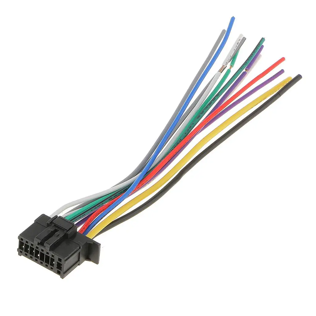 Car Radio Wiring Harness 16 Pin Color Coded Connector for Pioneer 2350 Stereo Installation Replacement