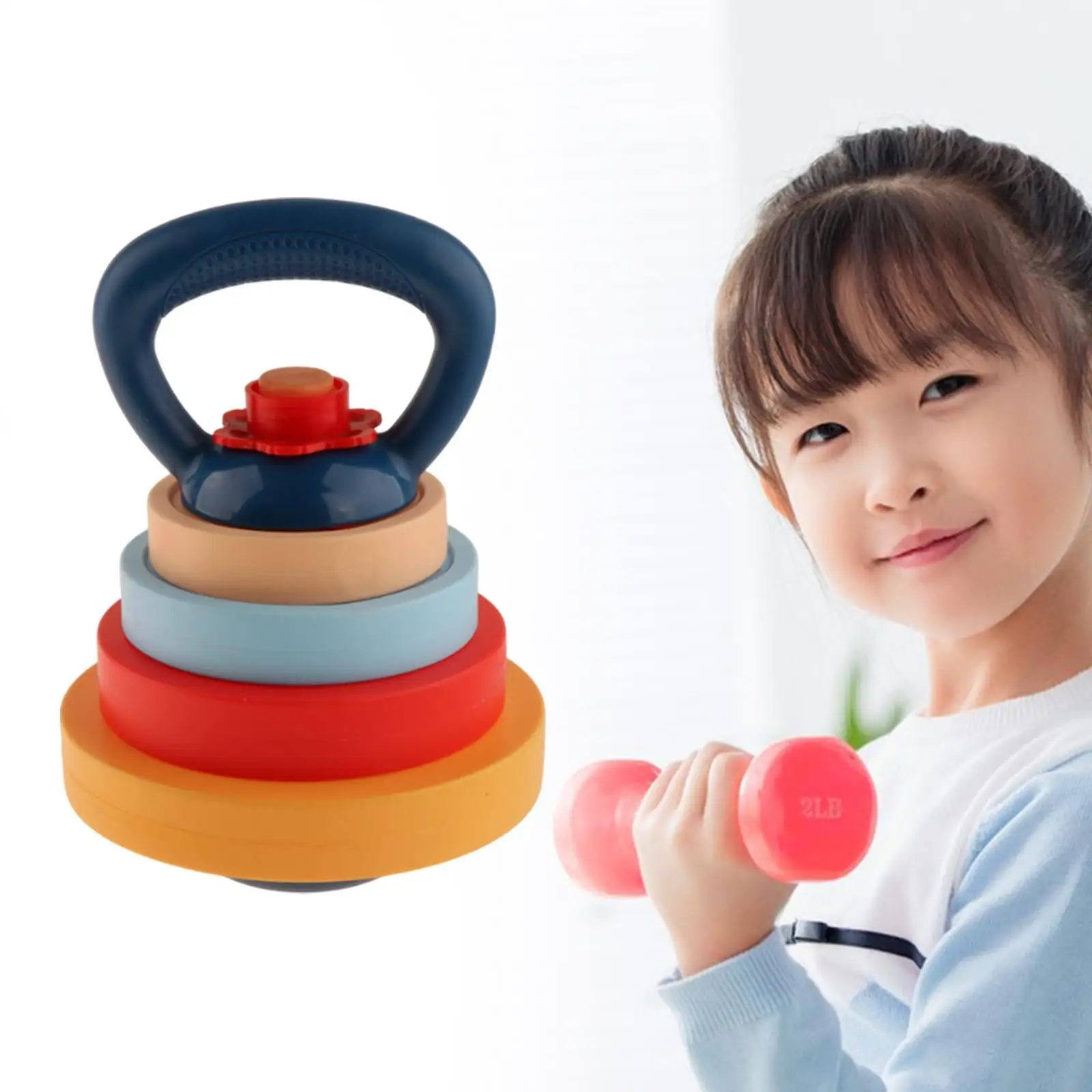 Toddlers Kettlebell Dumbbell Fitness Set Early Development Educational Toy for Children’s Indoor Sports Activities view 5