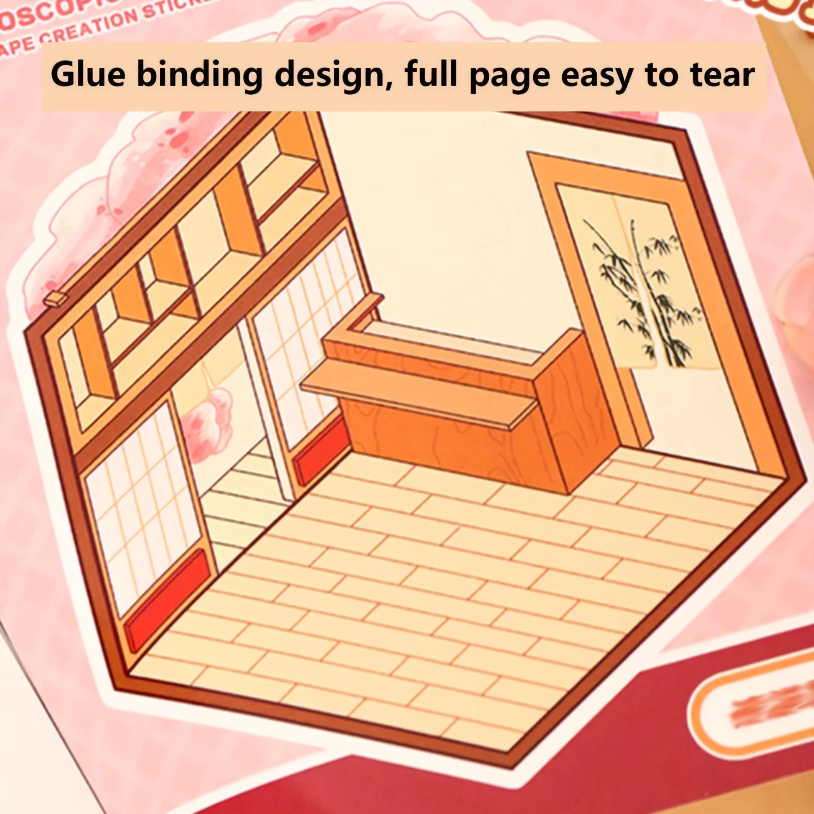 18 PCS 3D Mini Book Scene Stickers, Teahouse, Pet Shop, Hot Pot Shop, Izakaya, Bakery, Creative Stackable Cottage Designs view 5