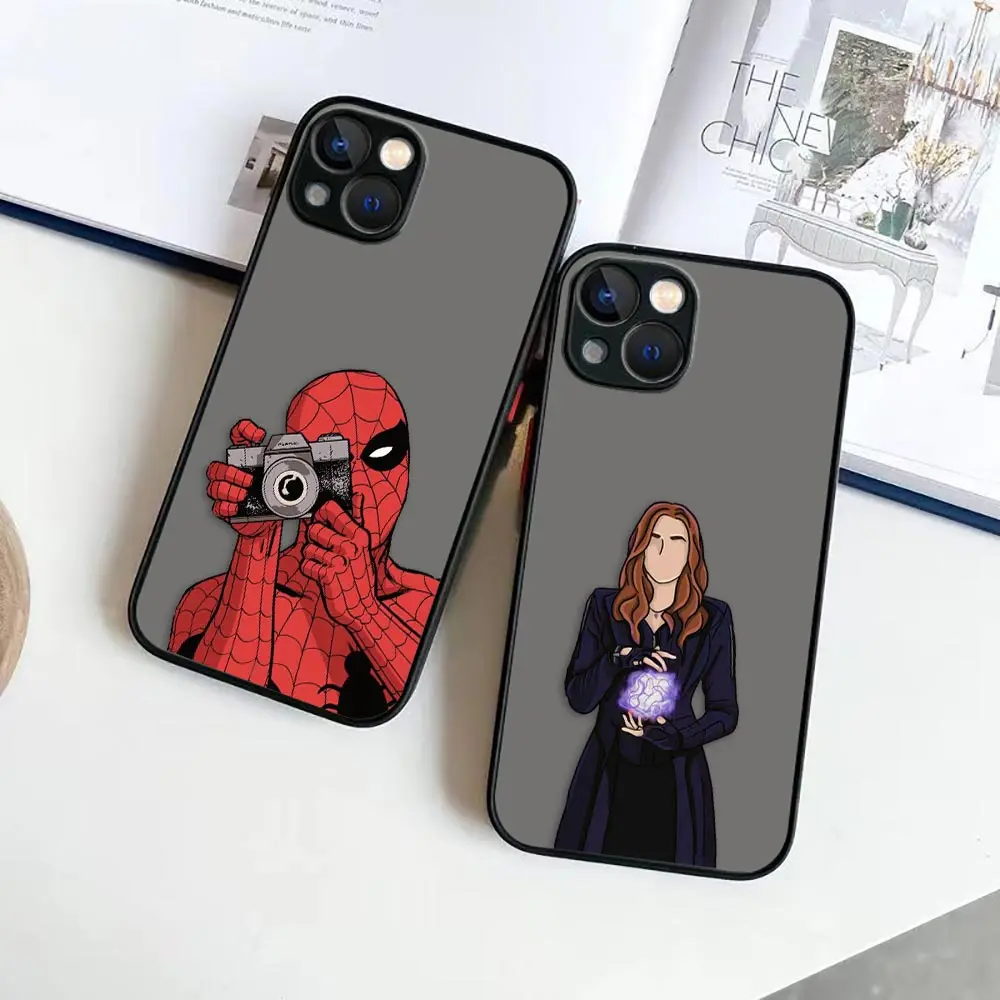 Case for iPhone Apple 14 13 11 12 MINI Pro XS Max XR X 7 SE 2022 15 16 Plus Case Funda Shell Marvel Avengers Heros Faceless