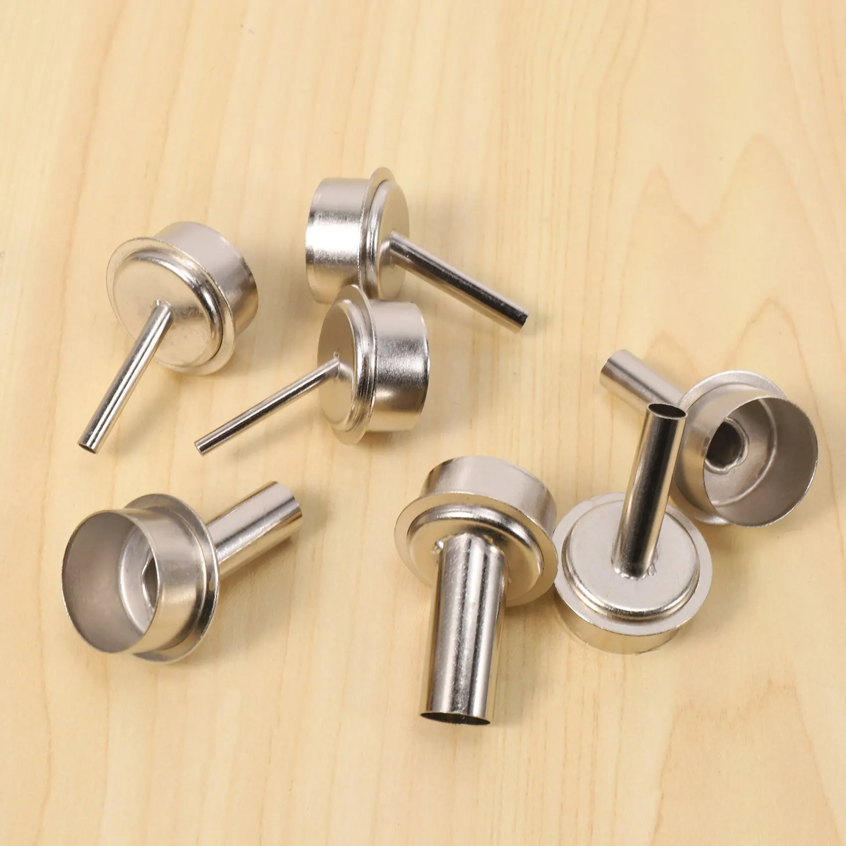 AT16 7Pcs 45 Degree Bent Curved Heat Nozzle 2.5/3/4/6/7/9/12mm Hot Air Nozzles for QUICK 861DW Soldering Station