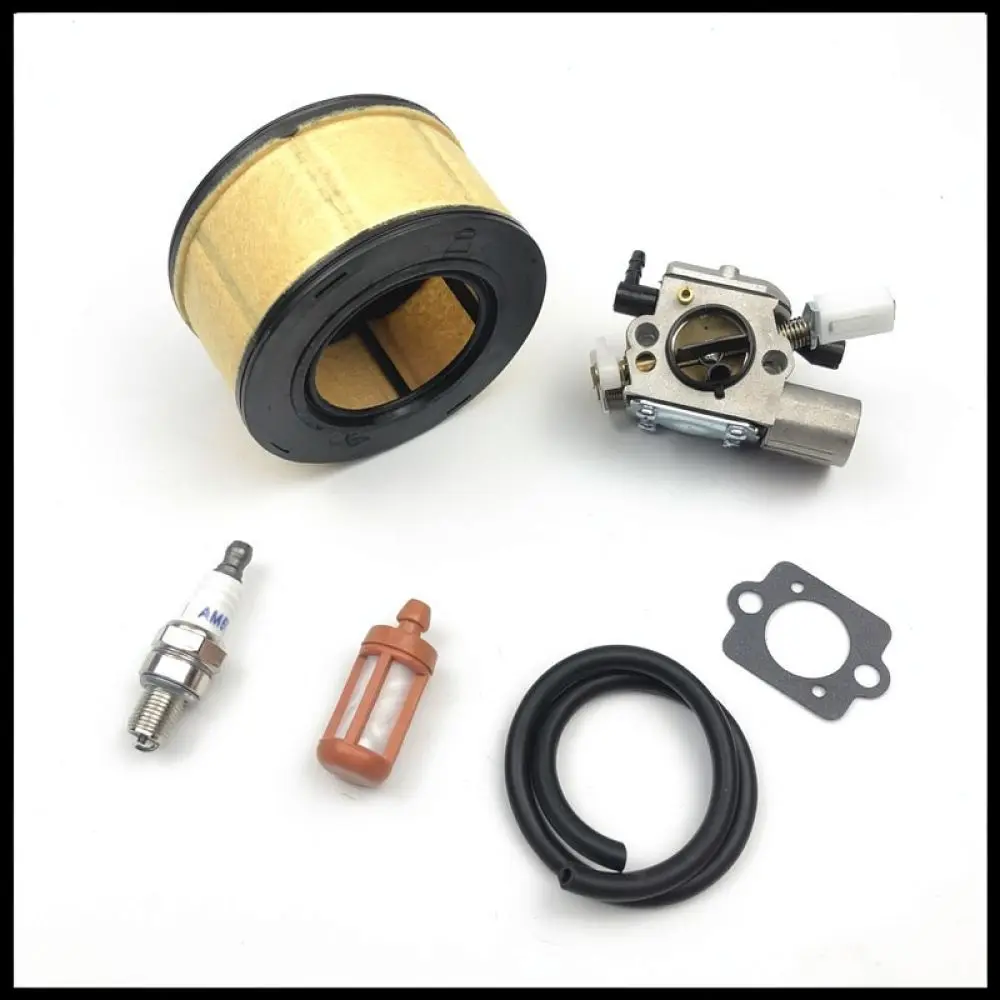 For For MS251C Chainsaw Carburetor Air Filter Spark Plug Fuel Hose Filter Maintenance Kit Garden Equipment Parts