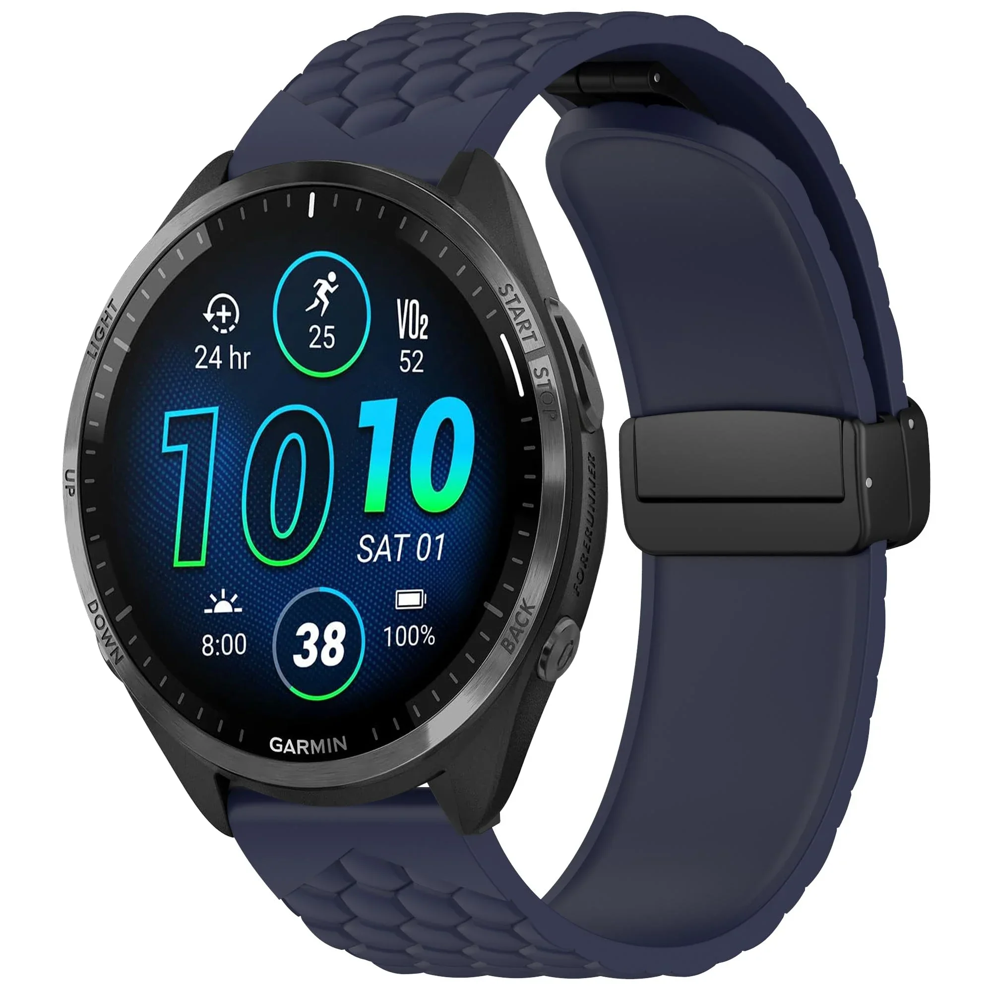 Cinturino ufficiale da 22 mm per Garmin Forerunner 265 745 255 Bracciale con cinturino musicale Vivoactive 4 Venu 2 3 Sostituzione cinturini in silicone