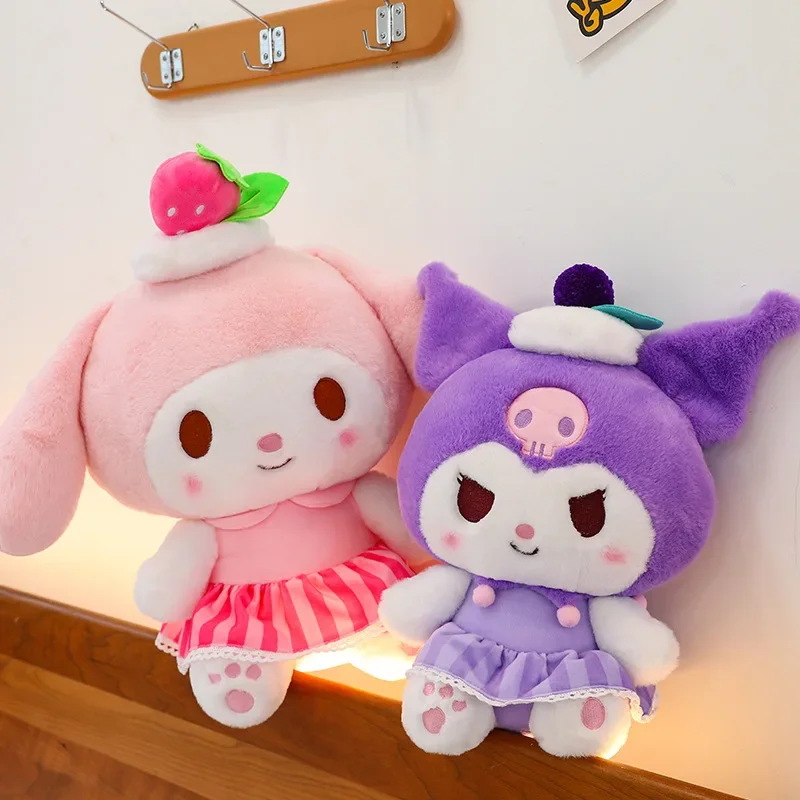 

Kawaii Sanrio Melody Kuromi плюшевая игрушка плюшевая кукла мультфильм аниме мягкая кукла игрушка в виде животного милое украшение комнаты детский подарок