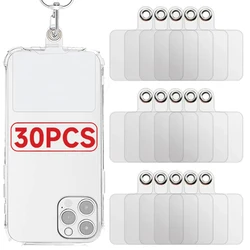 Transparent Matte Flexible Phone Lanyard Card Mobile Phone Universal Tether Tabs Hole Hanging Strap Patches Cord Clips Gasket
