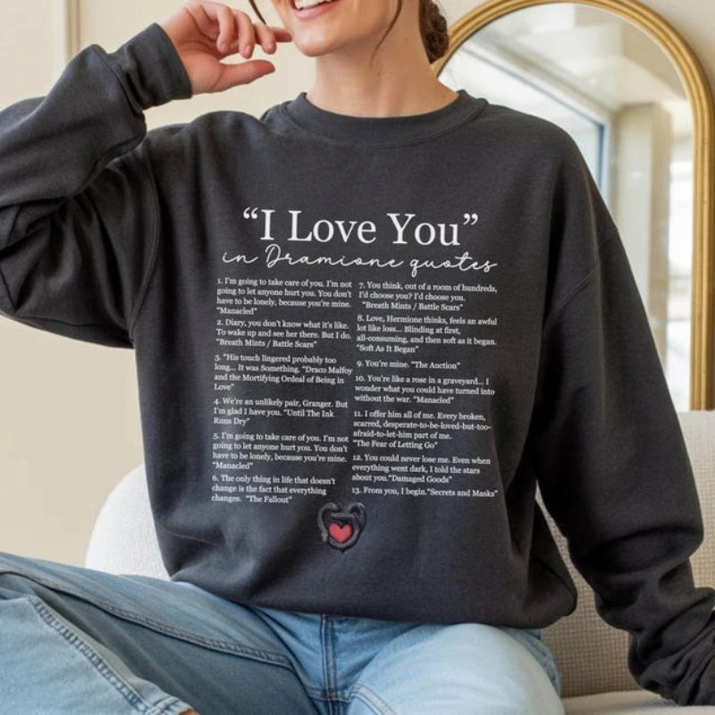 Dramione Sweatshirt Manacled Merch Dracotok BookTok Crewneck Morally Grey Characters Enemies To Lovers Book Lover Fandom Merch