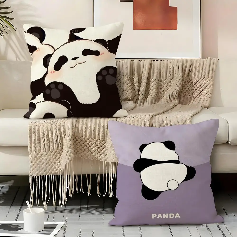 Lovely Panda Pillow Case Pillowcase, Double-sided Printed, Sofa Cushion, Bedroom Headboard Pillow