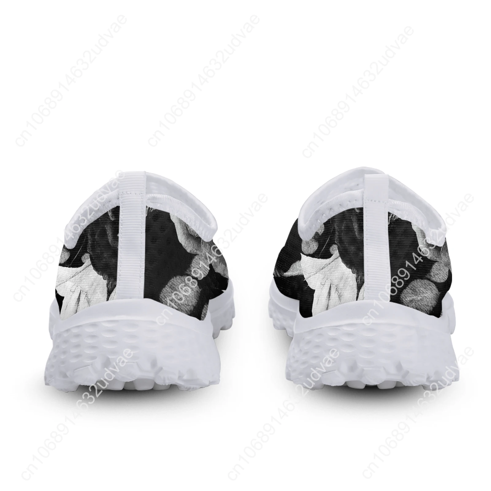 Beautiful Rose Flower Print Lightweight And Breathable Summer Shoes Soft Sole Outdoor Walking Shoes Casual Shoes