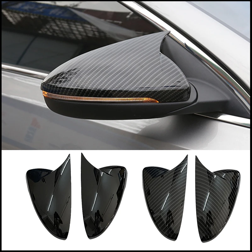 Car Styling For KIA Ceed Xceed 2019~2023 Door Side Wing Rearview Mirror Cover Sticker Trim Cap Lid With Horn Auto Accessories