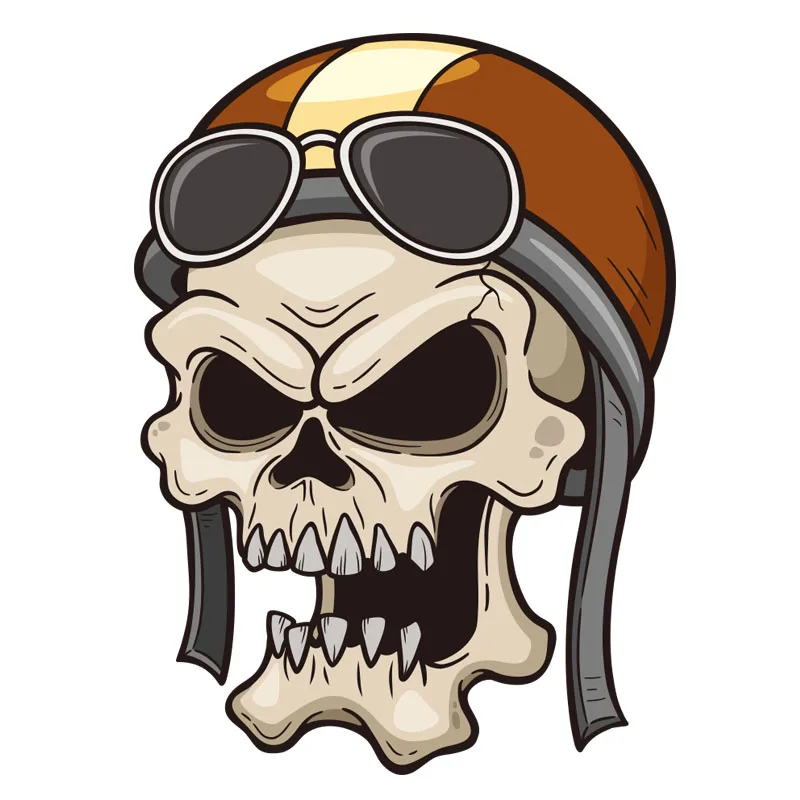 

N287# Hot Sell Personality Aviator Skull Car Sticker Motorcycle Decals Vinyl Sunscreen