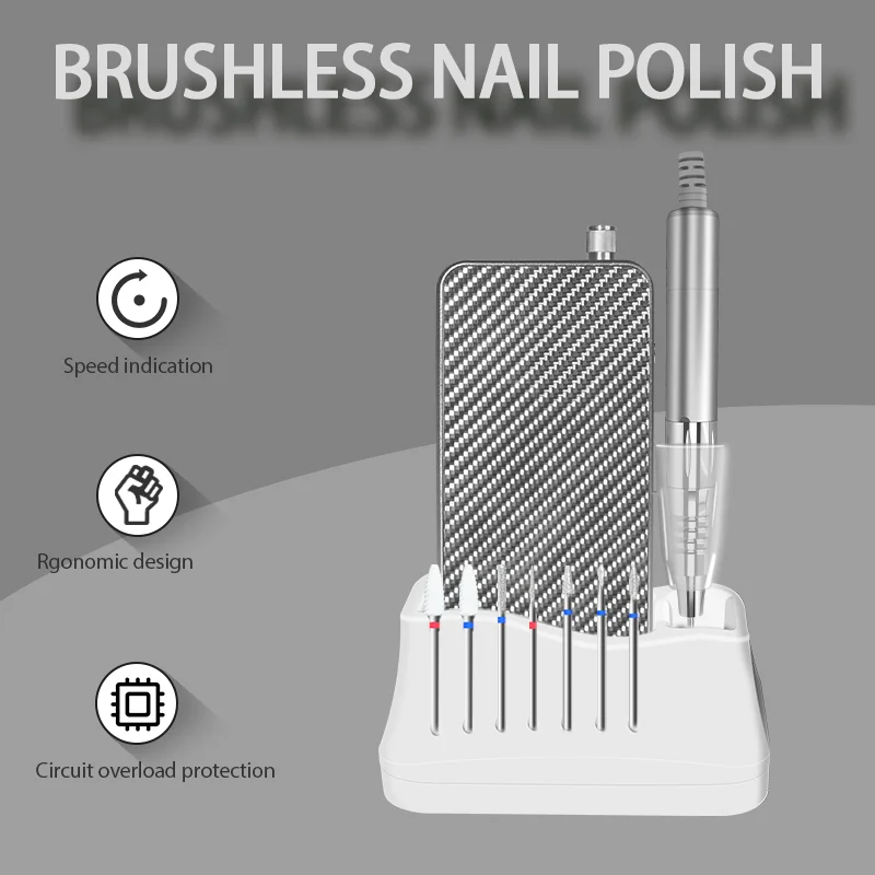 Nail Salon Equipment Rechargeable Nail E File Brushless Nail Drill Machine