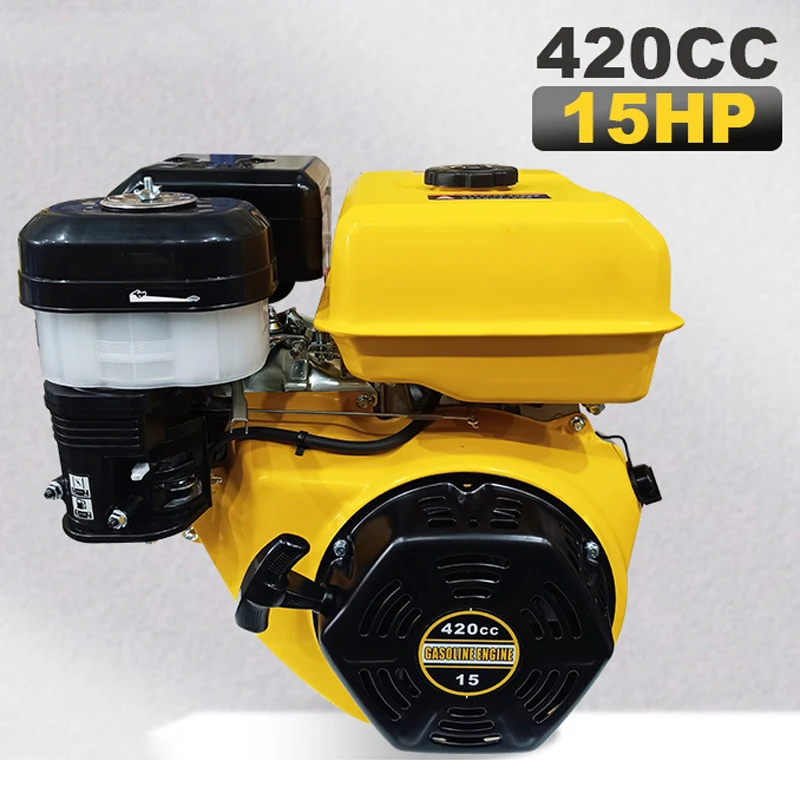 عمود أفقي لمحرك الغاز 420CCngine، محرك غاز OHV رباعي الأشواط مع بداية كهربائية، عمود 1 بوصة (25.4 مم)