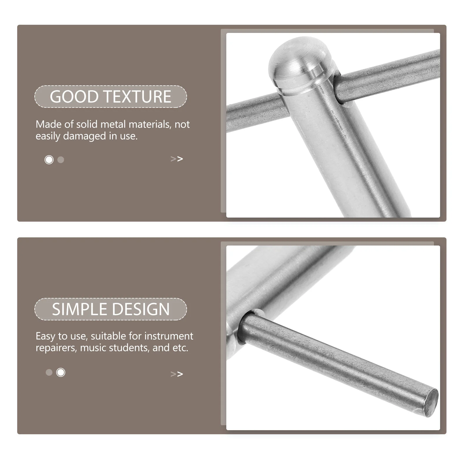 

1Set Professional Trumpet Repair Tool Solid Metal Wind Instrument Truing Accessory Trombone French Horn Dent Repair Tool