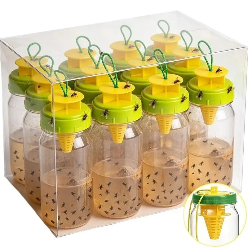 New-Reusable Hanging Fly Wasp Traps Outdoor Garden Orchard Asian Hornet Catcher Drosophila Attractant Trap Pest Control Tools