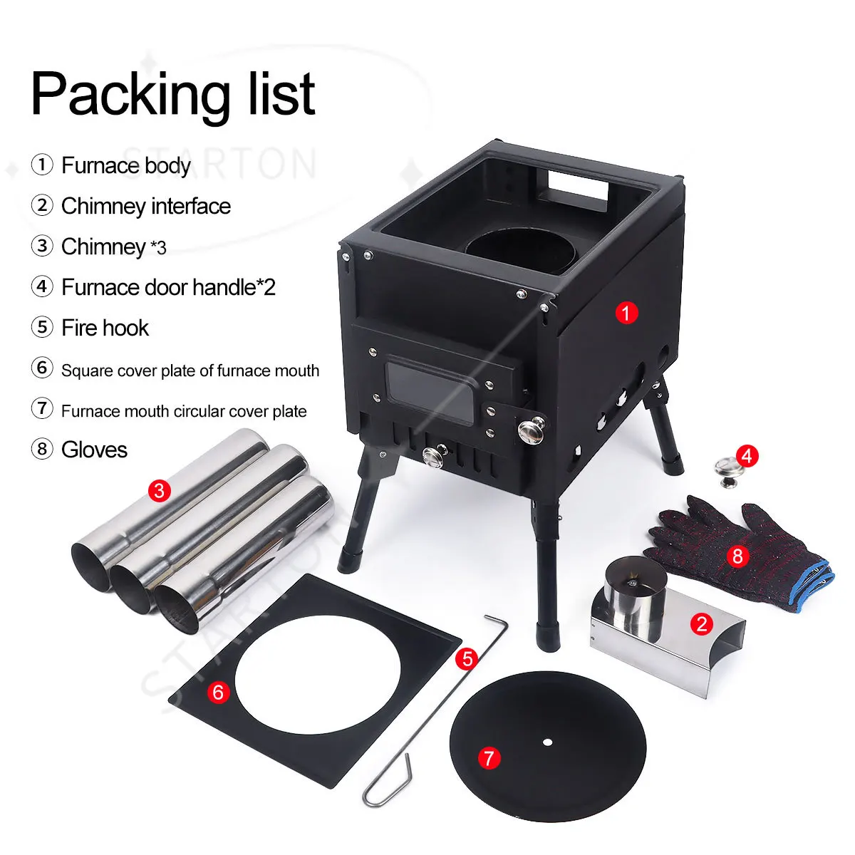 Portable Outdoor Cooking Stove  Heavy-Duty Wood-Burning Fire Pit with Spark Screen for Patio & Backyard Bonfires