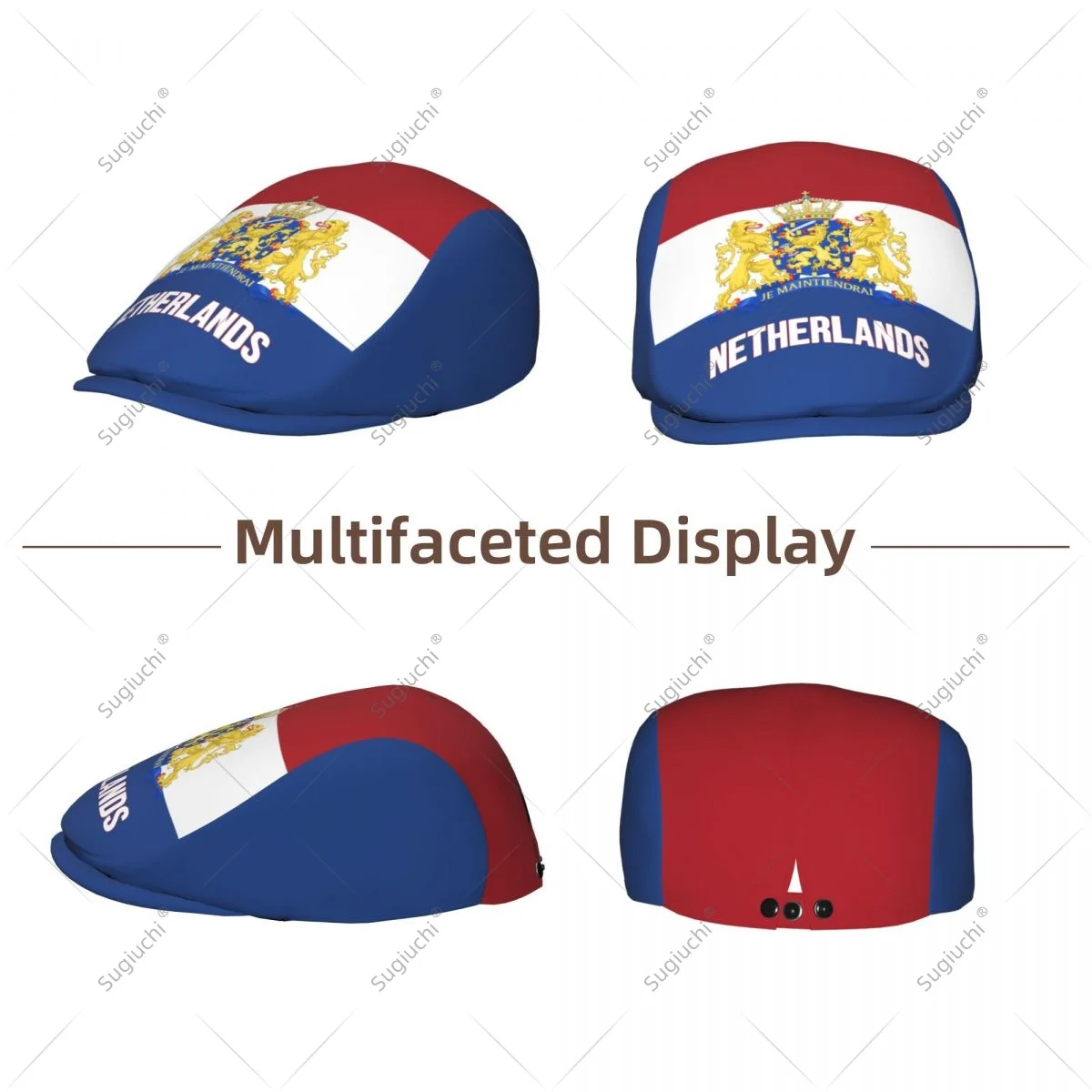 Forward cap Netherlands Flag Men Women Flat Newsboy Driving Hat Cap Short Brim for Driving Daily visors hat