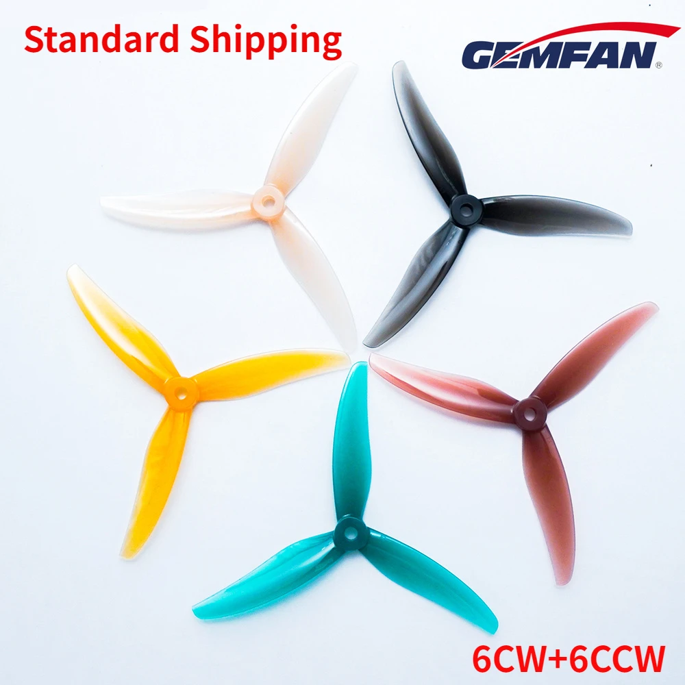 

10Pairs(10CW+10CCW) Gemfan Freestyle 3S F3S 5130 5.1X3X3 5130 3-Blade PC Propeller for RC FPV Freestyle 5inch Drone DIY Parts