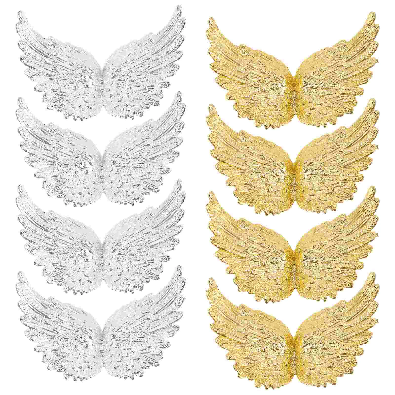 

24 Pcs Accessories Plastic Wings Baby Gold Decor Party Cake Angel for Crafts Mini Ornament