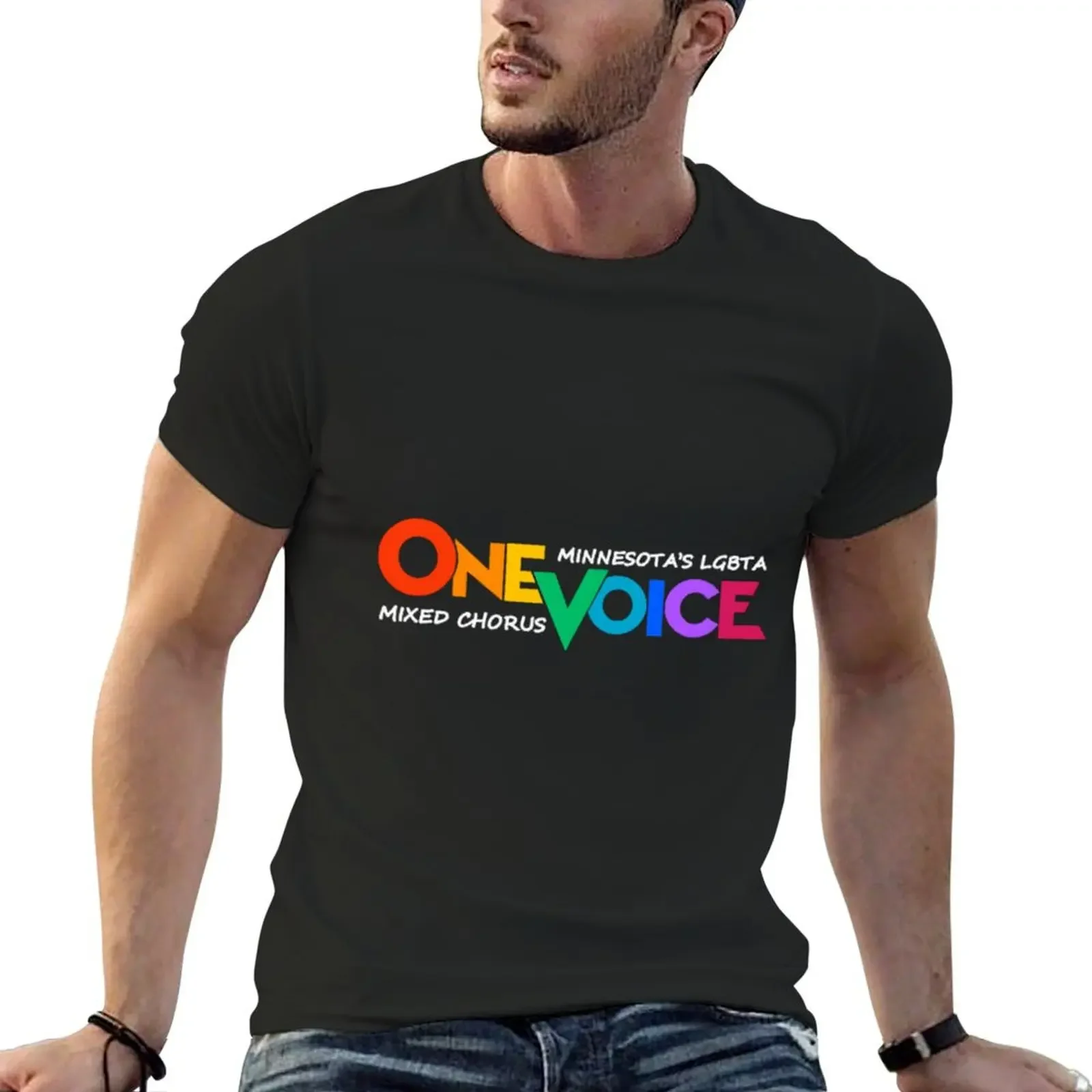 

One Voice Logo With White Text T-Shirt plus size tops cheap stuff for a boy graphic t shirts mens tall t shirts