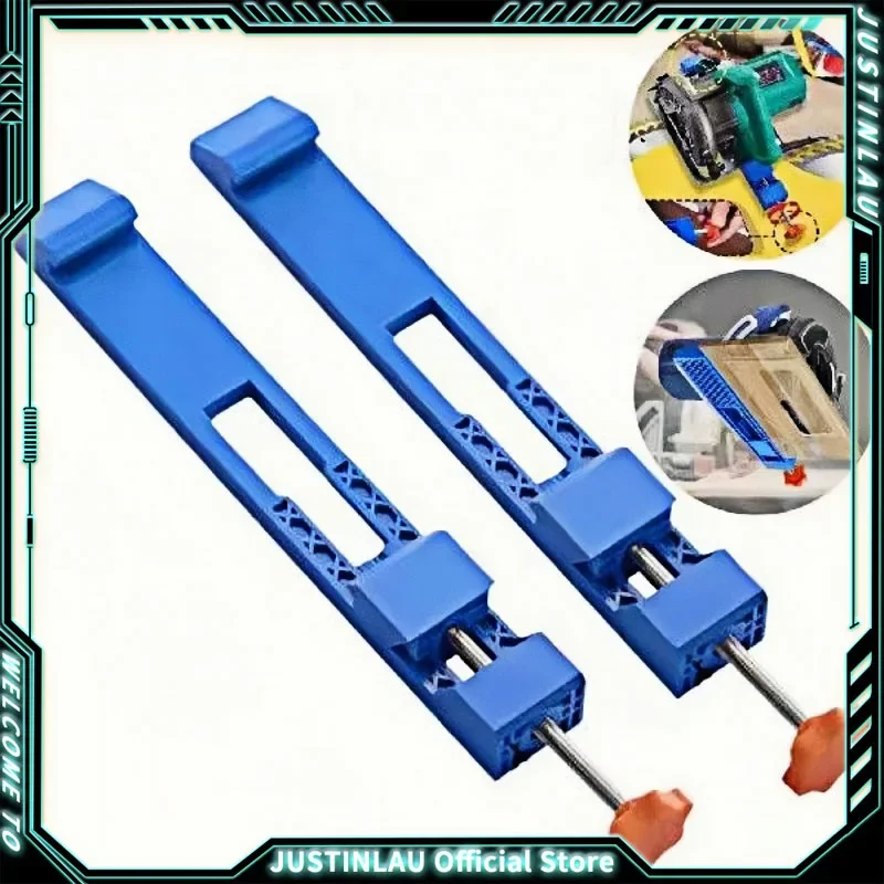 

1/2pcs Circular Saw Milling Positioning Clamps Adjustable Cutting Machine Base Guide Two-way Reverse Buckle for 4'' Dust Cutter