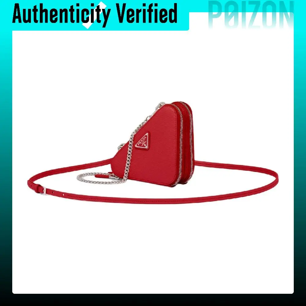 PRADA Saffiano Leather Clutches Mini Women's Red 1NR015_053_F068Z