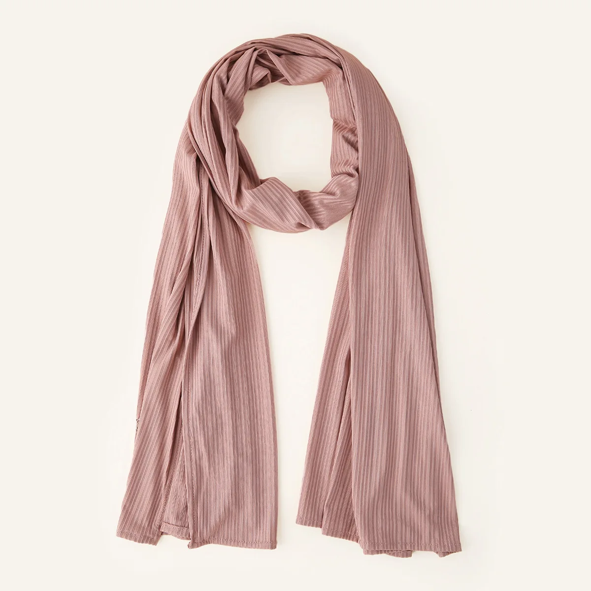 Cross Border Hot Sale Solid Color New Knitted Cotton Long Scarf Women Ethnic Style Versatile Head Wrap High Quality