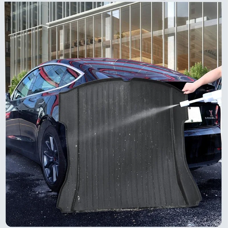 For Tesla New Model 3+ Highland Front Rear Trunk Mats TPE Lower Trunk Storage Protective All Coverage Cargo Liner Anti Dirty Pad