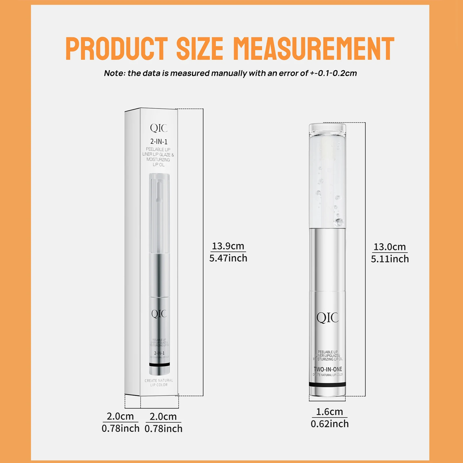 Double-ended tear-off lip glaze + lip balm, ultra-fine lip liner brush, matte matte waterproof, non-fading, non-sticky lipstick