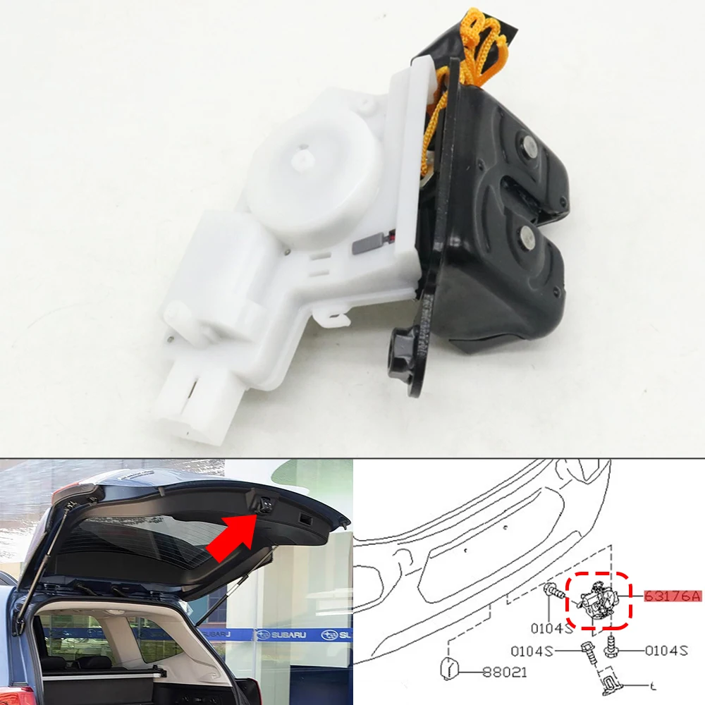 

Ручной автомобильный задний багажник, крышка багажника, задняя дверь, замок задней двери, защелка, привод управления 63032SJ000 для Subaru Forester SK 2019-2024
