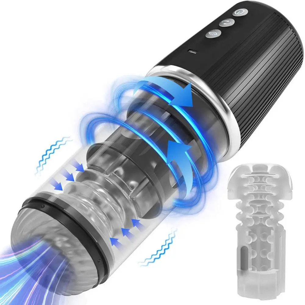 Thrusting Rotating Male Masturbator Masturbation Cup Licking Sucking Blowjob Waterproof Pennis Pump Adult Sex Toys for Men