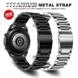 Titanium Metal Strap for Huawei Watch 4 Band GT2 GT3 Pro for Samsung Watch 6 44 40mm 43 47mm Luxury Business Bracelet Wristband