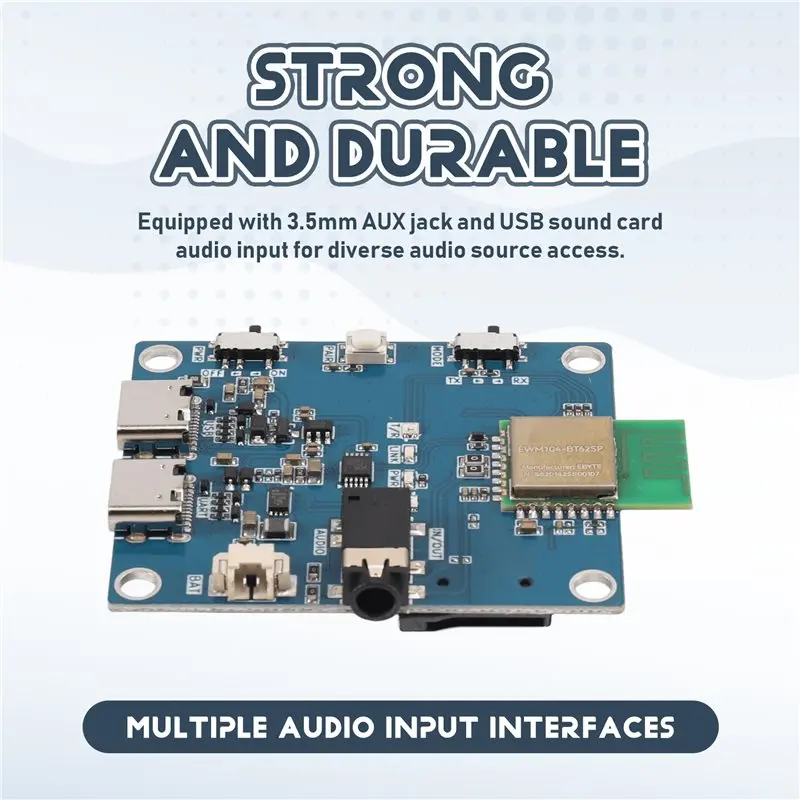 Voltvibe-EWM104-BT62SP Bluetooth Audio Development Board BLE5.2 For Bluetooth Audio Transmission And Music Playback Test Board