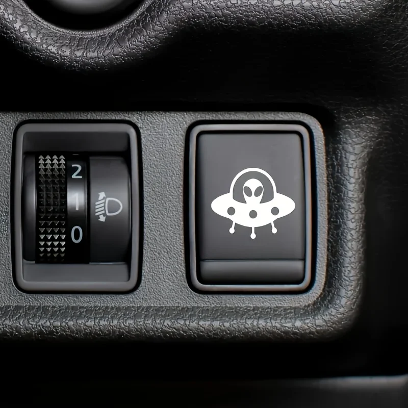 

4 шт. «Очаровательное НЛО с наклейкой «Чужой» — подходит для автомобильных кнопок, столов, альбомов для вырезок, чехлов для ноутбуков для развлечения Sci-Fi Touch»