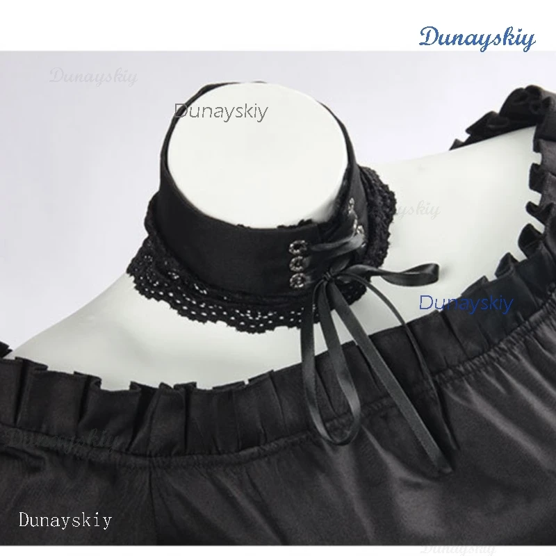 Disfraz Halloween mujer Grok Ani AI Girl أزياء تنكرية للعبة أزياء قوطية فستان أسود بدلة صديقة جزء الهالوين #4